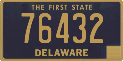 DE license plate 76432