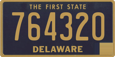 DE license plate 764320