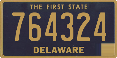 DE license plate 764324