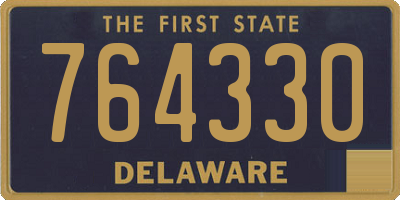 DE license plate 764330