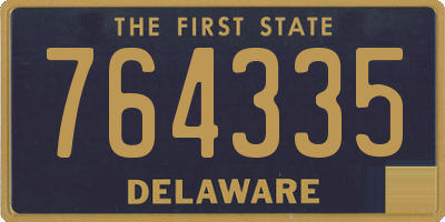 DE license plate 764335