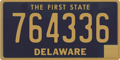 DE license plate 764336