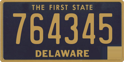 DE license plate 764345