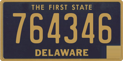 DE license plate 764346