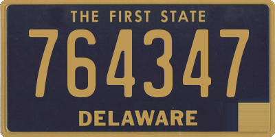 DE license plate 764347