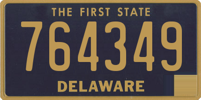 DE license plate 764349
