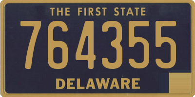 DE license plate 764355