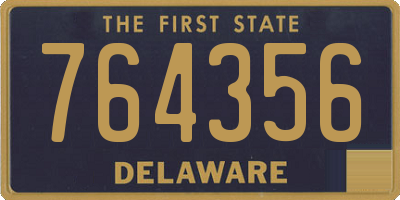 DE license plate 764356