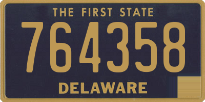 DE license plate 764358