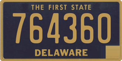 DE license plate 764360