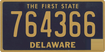 DE license plate 764366