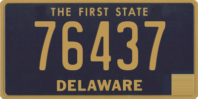 DE license plate 76437