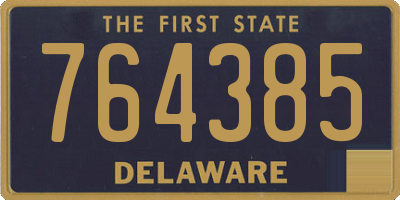 DE license plate 764385