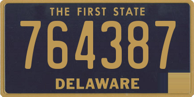 DE license plate 764387