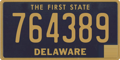 DE license plate 764389