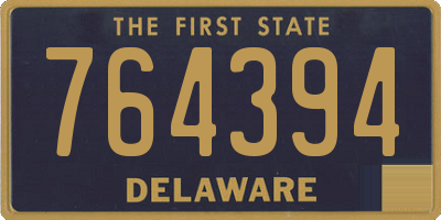 DE license plate 764394
