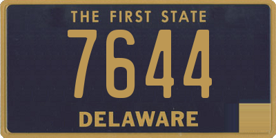 DE license plate 7644