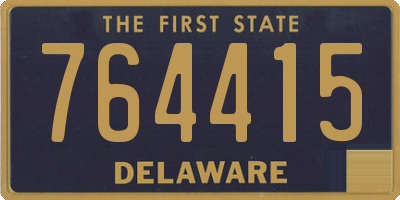 DE license plate 764415