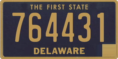 DE license plate 764431