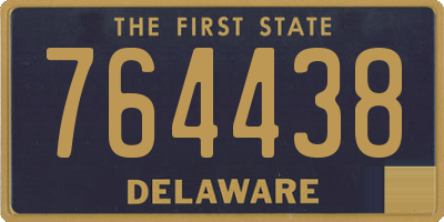 DE license plate 764438