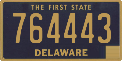 DE license plate 764443