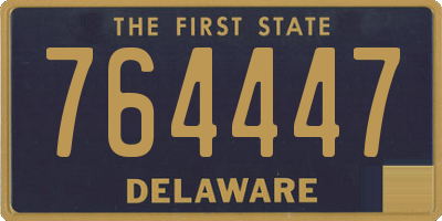 DE license plate 764447