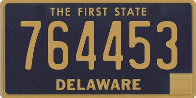 DE license plate 764453