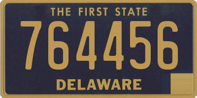 DE license plate 764456