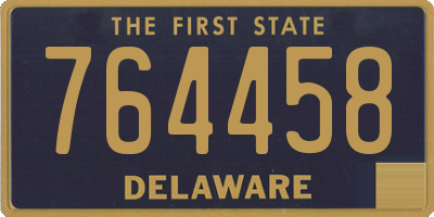DE license plate 764458
