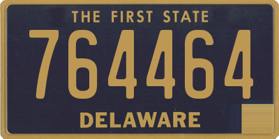 DE license plate 764464