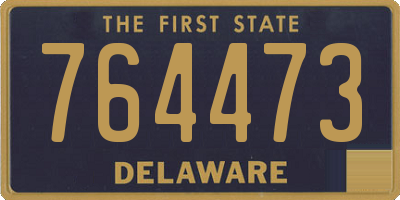 DE license plate 764473
