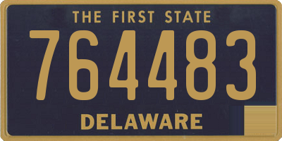 DE license plate 764483