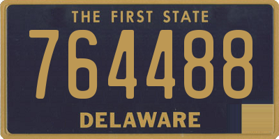 DE license plate 764488