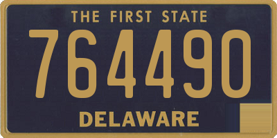 DE license plate 764490
