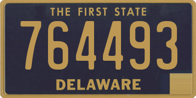 DE license plate 764493