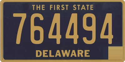 DE license plate 764494