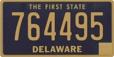 DE license plate 764495