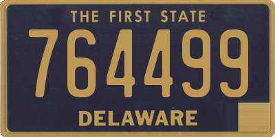 DE license plate 764499