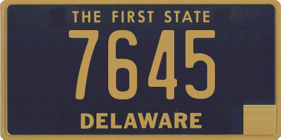 DE license plate 7645