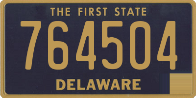 DE license plate 764504