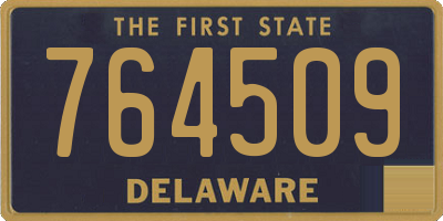 DE license plate 764509