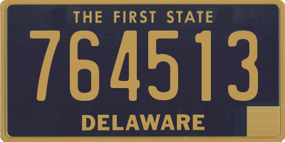 DE license plate 764513