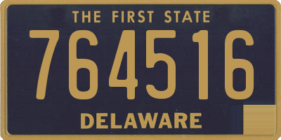 DE license plate 764516