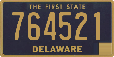 DE license plate 764521
