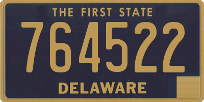 DE license plate 764522