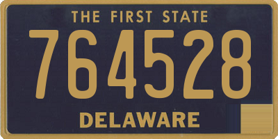 DE license plate 764528
