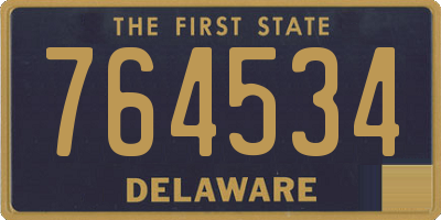 DE license plate 764534