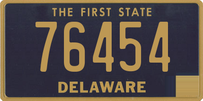 DE license plate 76454