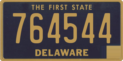 DE license plate 764544