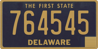 DE license plate 764545